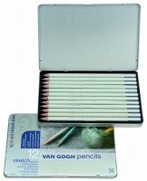 Набор чернографитовых карандашей  VAN GOGH для эскизов 12 типов жесткости