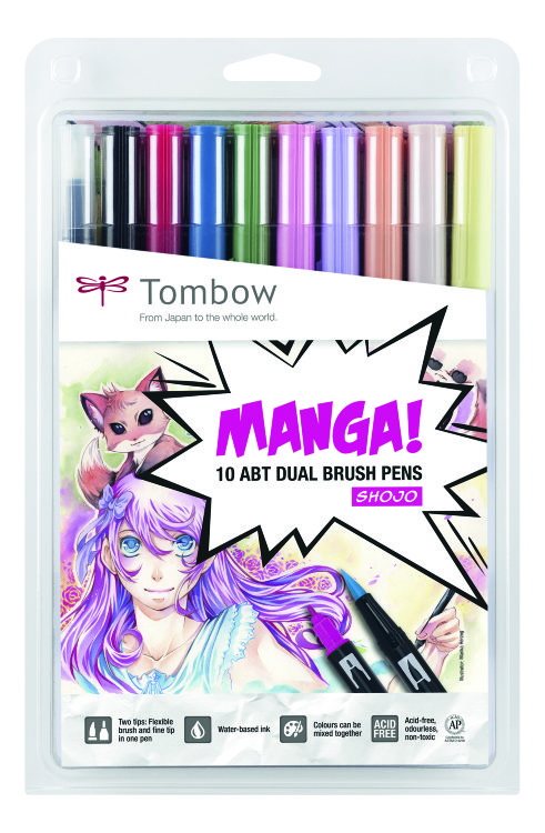 Tombow ABT 10-col.-set MANGA 2 "Shojo" набор маркеров (цвета MANGA 2) 10 шт.