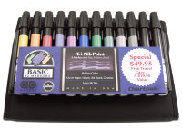 CHARTPAK-12 Basic набор маркеров  (основные цвета) в пенале 12 шт.