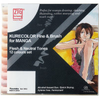 Набор маркеров ZIG Fine&Brush for Manga 12 шт CNKC-2200/12VFN