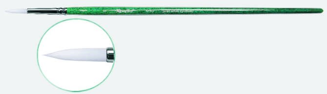 Кисть жемчужная синтетика круглая 5 на длинной ручке Серия 1Р1G ЖР1-05,0GБ