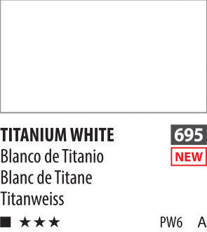 SH PWC (A) Краска акварельная 695 белый титановый туба 15 мл