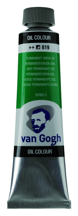 Краска масляная Van Gogh туба 40 мл №619 Зеленый насыщенный устойчивый