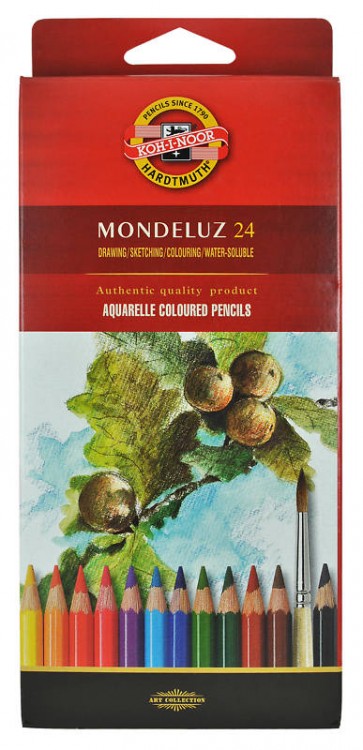 Набор акварельных карандашей Mondeluz 24 цвета