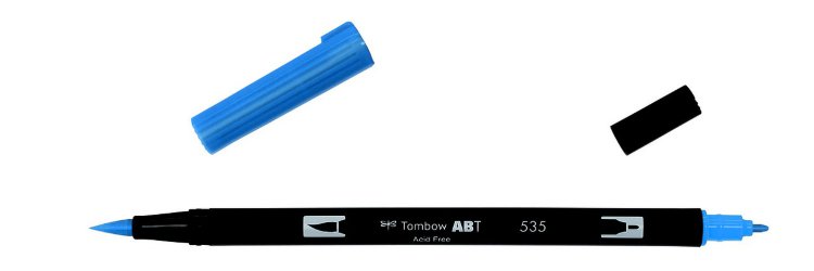 Tombow ABT Dual Brush Pen-535 синий кобальт