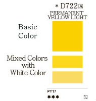 Акварель дизайнерская в тубах "Mission White", 15 мл 722 желтый светлый