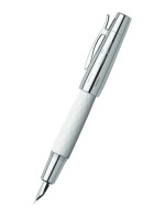 Перьевая ручка E-MOTION RHOMBUS, M, белая смола