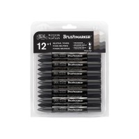 Набор маркеров Brushmarker 12 штук оттенки серого