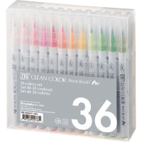 Набор маркеров с кистью Clean Color Real Brush 36 шт RB-6000AT/36V
