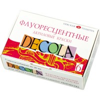Набор акриловых красок Decola флуоресцентные 6*20