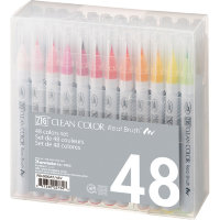 Набор маркеров с кистью Clean Color Real Brush 48 шт   RB-6000AT/48V