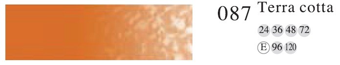 Пастель профессиональная сухая полутвёрдая квадратная цвет № 087 терракотовый