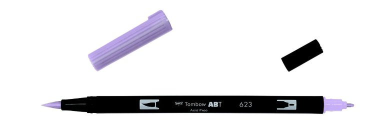 Tombow ABT Dual Brush Pen-623 фиолетовый шалфей