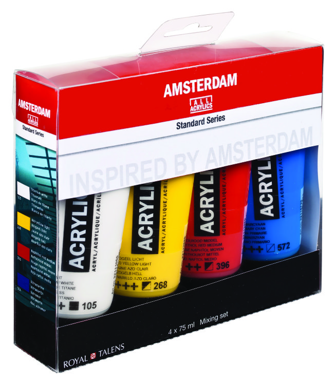 Набор акриловых красок Amsterdam Standart Mixing 4цв*75мл