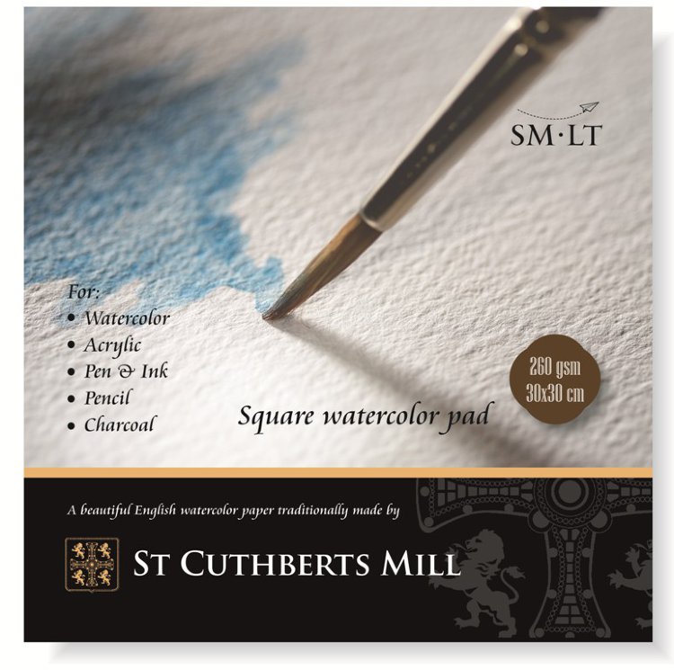 Альбом St Cuthberts Mill, Square watercolor pad 260 г/м, 30х30 см, 20 листов,