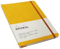 Записная книжка с резинкой в линейку RHODIA (А5, 90г, 80л) Цвет обложки: Желтый 117416С