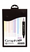 Набор маркеров GRAPH'IT 12 штук Pastels пастельные цвета