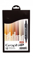 Набор маркеров GRAPH'IT 12 штук Wood земельные цвета