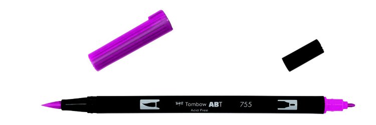 Tombow ABT Dual Brush Pen-755 красный рубин