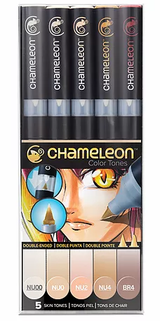 Набор маркеров Chameleon Skin Tones / телесные тона 5 шт.