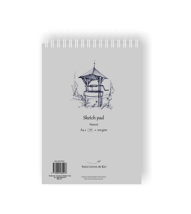Альбом Sketch pad – Natural, формат А4, 100 листов, 100 г/м