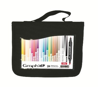 Набор маркеров GRAPH'IT 24 штуки Classic пенал основные цвета