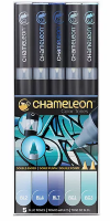 Набор маркеров Chameleon Blue Tones / голубые тона 5 шт.