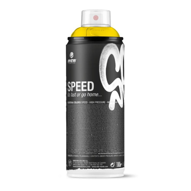 Краска для граффити Montana MTN Speed R-1021 желтый 400 мл