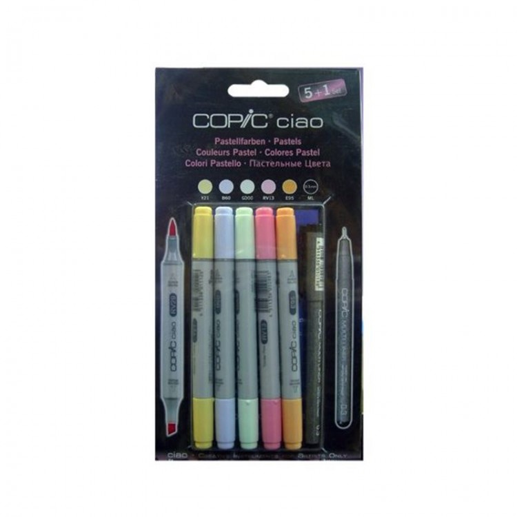 Набор маркеров COPIC CIAO Pastel Colors 5+1 шт