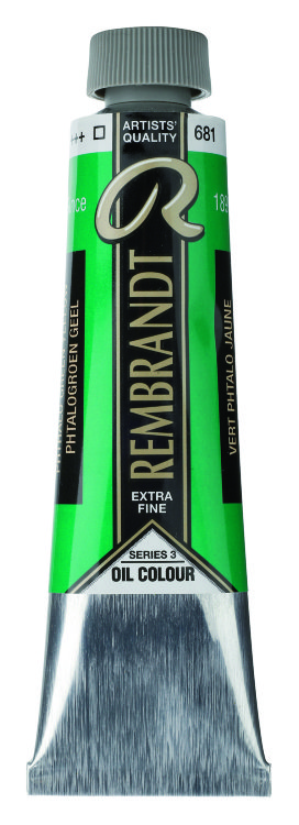 Краска масляная Rembrandt туба 40 мл №681 Желто-зеленый фталоцианин