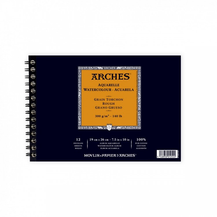 Альбом для акварели Арш 300гр/м, Торшон, 19х26см, 12л, спираль по короткой стороне