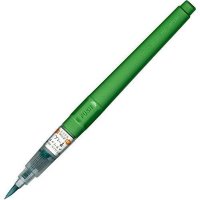 Маркер-кисть с картриджем ZIG "Metallic Fude Pen" зеленый DOE160/121
