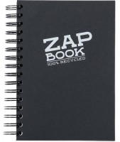 Блокнот ZAP BOOK WIRO BLACK(Спираль). Для сухих техник. (А4, 160л, 80г)