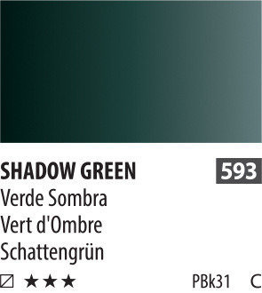 SH PWC (C) Краска акварельная 593 зеленая тень туба 15 мл