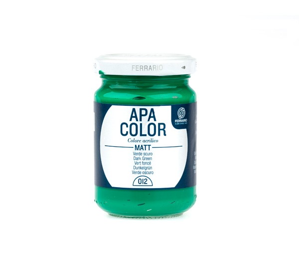 Акрил Apa Color 150 мл №12 тёмно-зелёный