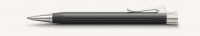 Механическая шариковая ручка Intuition Platino Черный с рифленым корпусом, c платиновым напылением