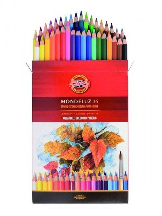 Набор акварельных карандашей Mondeluz 36 цветов
