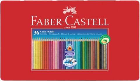 Цветные карандаши GRIP 2001, набор цветов, в студийной (кожзам) коробке, 36 шт.