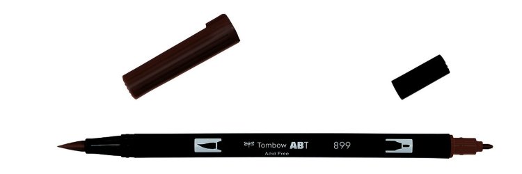 Tombow ABT Dual Brush Pen-899 красное дерево