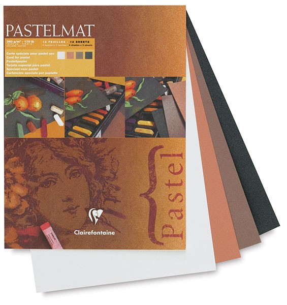 Альбом PASTELMAT (Склейка, 4 цвета: Крчн, Сиенна, Антрацит, Бел). Для пастели. (18х24, 360г, 12л)