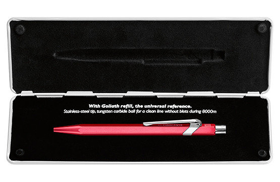 Ручка шариковая автоматическая Metal-X Line металл, синие чернила Красный