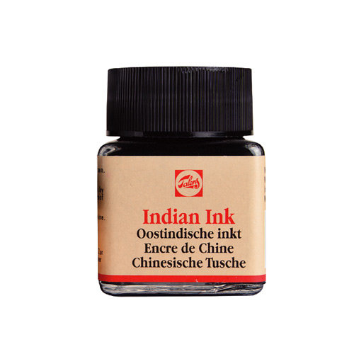 Чернила чертёжно-рисовальные Talens Indian Ink 11 мл чёрный цвет