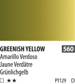 SH PWC (D) Краска акварельная 560 зеленовато-желтый туба 15 мл