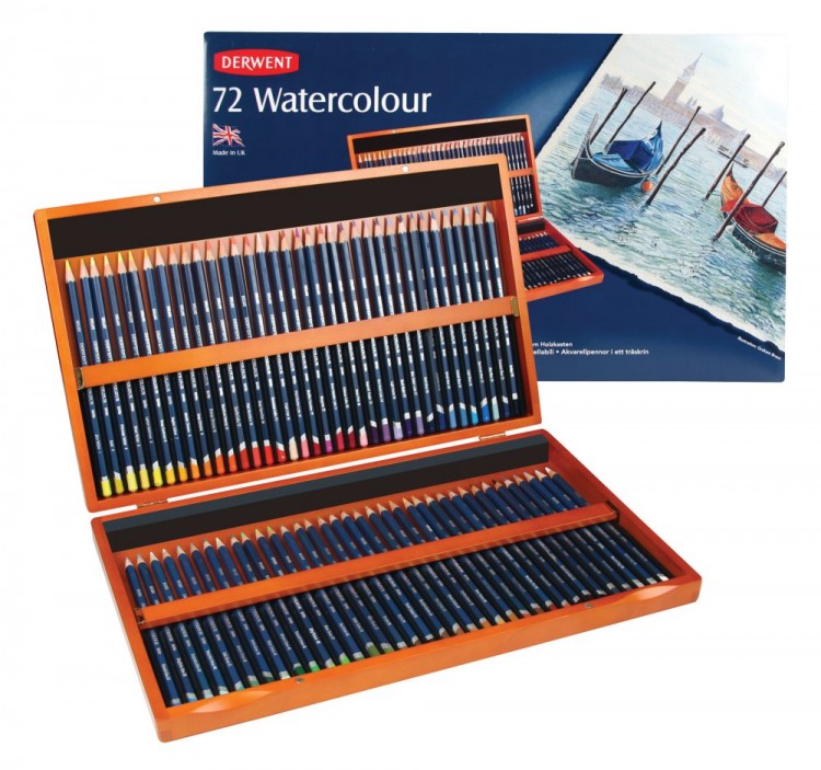 Набор акварельных карандашей Watercolour 72 цвета в деревянной упаковке