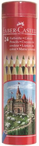 Цветные карандаши COLOUR PENCILS, набор цветов, в тубе, 24 шт.