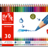 Набор цветных карандашей Fancolor Акварель, 30 цветов, металлический футляр