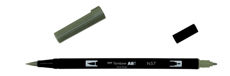 Tombow ABT Dual Brush Pen-N57 теплый серый 5
