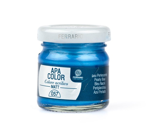 Акрил "APA COLOR"40 мл цвет 57 синий перламутровый