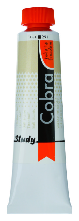Краска масляная Cobra Study водорастворимая туба 40 мл №291 Желтый титаниум