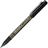 Ручка-кисть ZIG "Mangaka Flexible Fine" перо 1 мм, черный CNMF-010